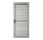 White Color Surface Glass Louver Doors , Aluminium Frame French Doors ISO14001