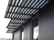 Energy Efficient Extruded Aluminum Sun Shade Louvers Mill Finish Tinted Glass
