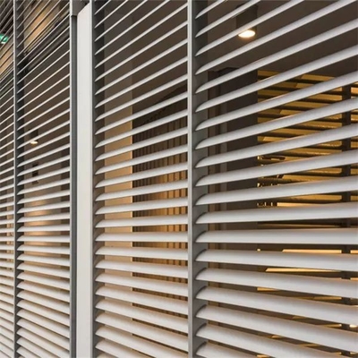 1.2mm Grey Color Outside Custom Window Louvers Toughened Terrace European Style