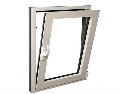 Tempered Safety Glass Aluminium Swing Window White Powder Coated Color